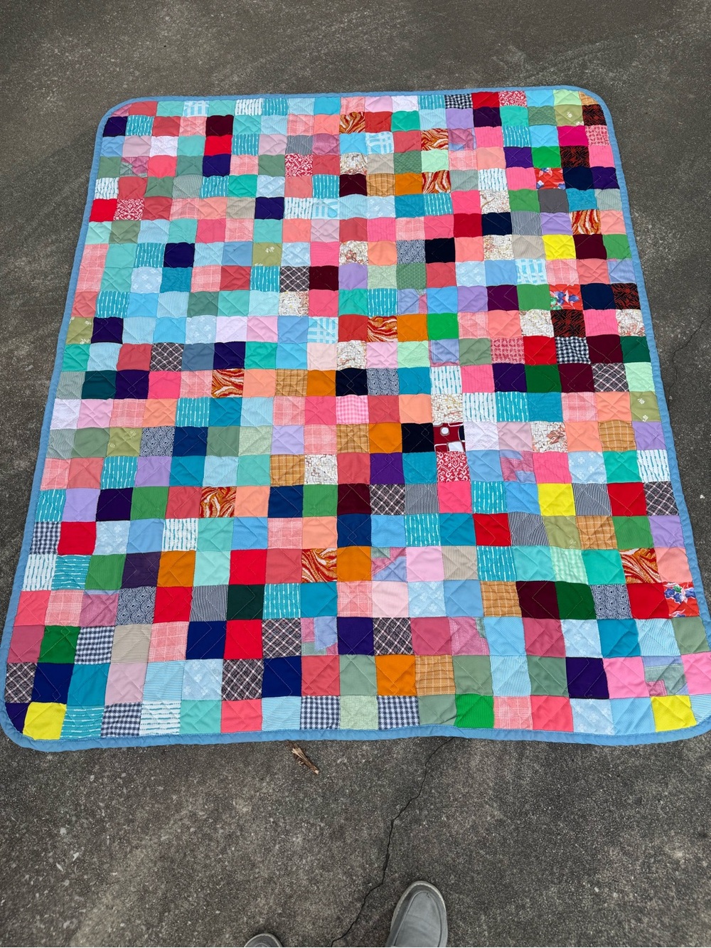 Handmade Patchwork Quilt in Bright Multicolor